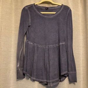 Blue baby doll long sleeve